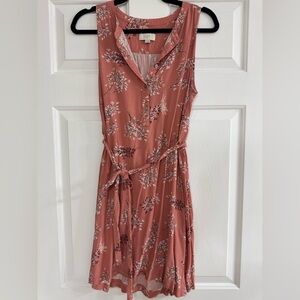 Loft terracotta floral dress. Size small. Gently worn.